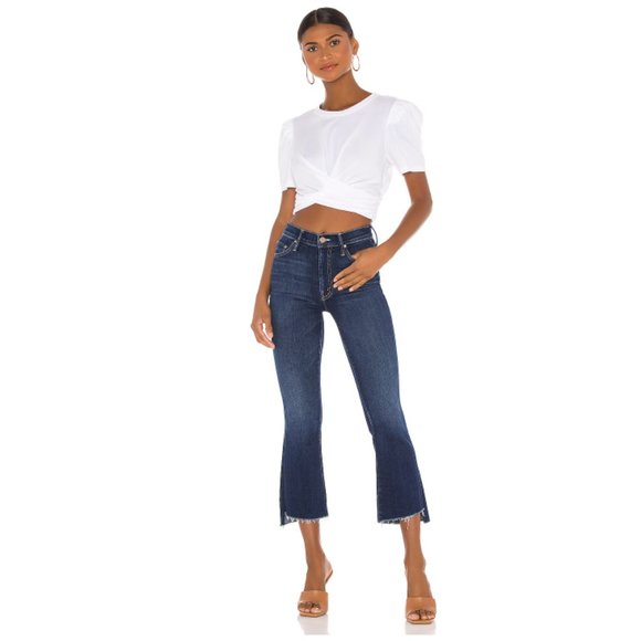 MOTHER | The Insider Crop Step Fray Bootcut Jeans (Home Movies) Size 26 NWT - Picture 4 of 10